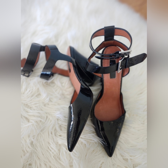 Top Shop Black Patent Leather Heels - Picture 1 of 7